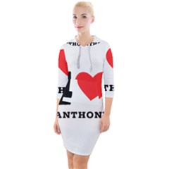 I Love Anthony  Quarter Sleeve Hood Bodycon Dress by ilovewhateva