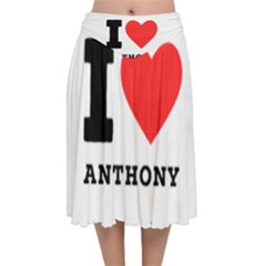 I Love Anthony  Velvet Flared Midi Skirt by ilovewhateva