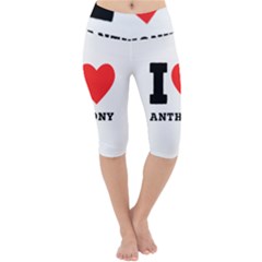 I Love Anthony  Lightweight Velour Cropped Yoga Leggings by ilovewhateva