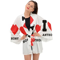 I Love Anthony  Long Sleeve Kimono by ilovewhateva