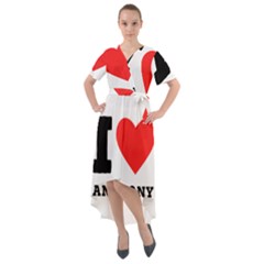 I Love Anthony  Front Wrap High Low Dress by ilovewhateva