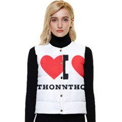 I Love Anthony  Women s Short Button Up Puffer Vest by ilovewhateva