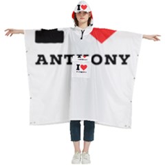 I Love Anthony  Women s Hooded Rain Ponchos