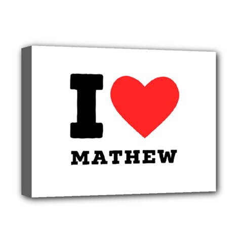 I Love Mathew Deluxe Canvas 16  X 12  (stretched)  by ilovewhateva