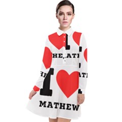 I Love Mathew Long Sleeve Chiffon Shirt Dress by ilovewhateva