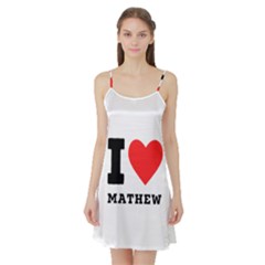 I Love Mathew Satin Night Slip by ilovewhateva