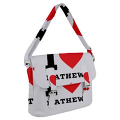 I Love Mathew Buckle Messenger Bag by ilovewhateva