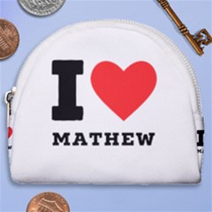 I Love Mathew Horseshoe Style Canvas Pouch by ilovewhateva