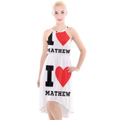 I Love Mathew High-low Halter Chiffon Dress  by ilovewhateva