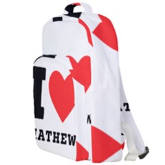 I Love Mathew Double Compartment Backpack by ilovewhateva