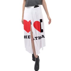 I Love Mathew Velour Split Maxi Skirt by ilovewhateva