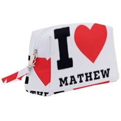 I Love Mathew Wristlet Pouch Bag (large) by ilovewhateva