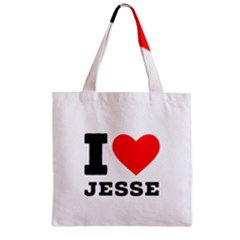 I Love Jesse Zipper Grocery Tote Bag by ilovewhateva