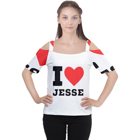 I Love Jesse Cutout Shoulder Tee by ilovewhateva