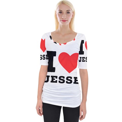 I Love Jesse Wide Neckline Tee by ilovewhateva