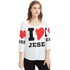 I Love Jesse Chiffon Quarter Sleeve Blouse by ilovewhateva