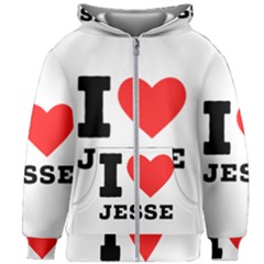 I Love Jesse Kids  Zipper Hoodie Without Drawstring by ilovewhateva