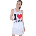 I love jesse Racer Back Mesh Tank Top View1