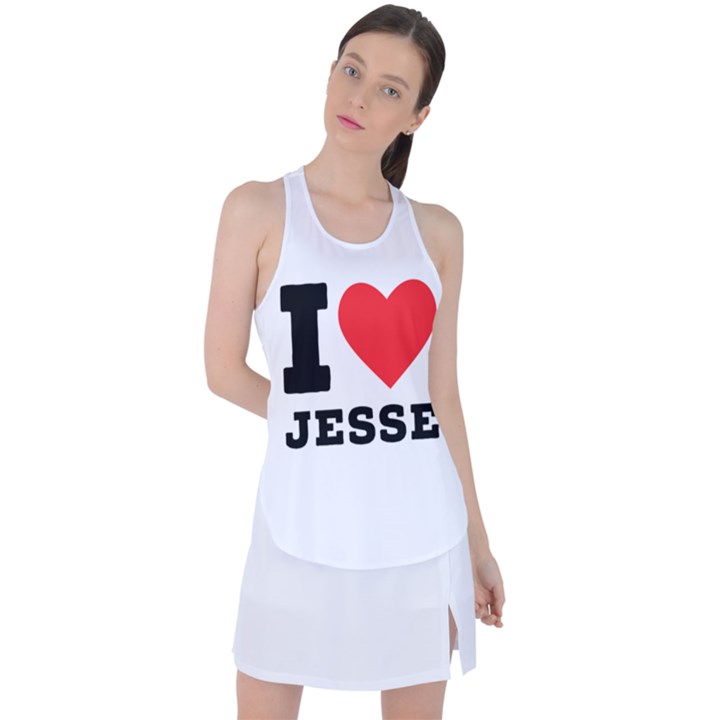 I love jesse Racer Back Mesh Tank Top