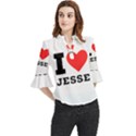 I love jesse Loose Horn Sleeve Chiffon Blouse View1