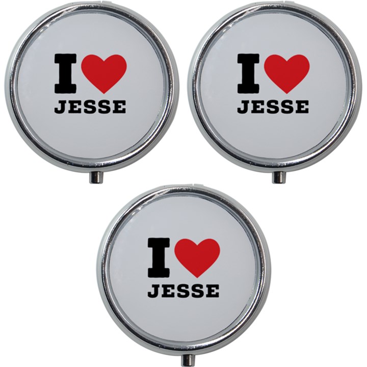 I love jesse Mini Round Pill Box (Pack of 3)