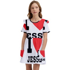 I Love Jesse Kids  Frilly Sleeves Pocket Dress by ilovewhateva