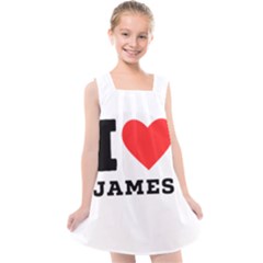 I Love James Kids  Cross Back Dress by ilovewhateva