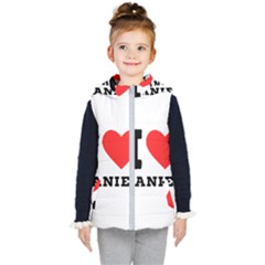 I Love Daniel Kids  Hooded Puffer Vest by ilovewhateva