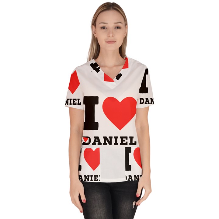 I love Daniel Women s V-Neck Scrub Top