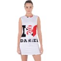 I love Daniel Lace Up Front Bodycon Dress View1