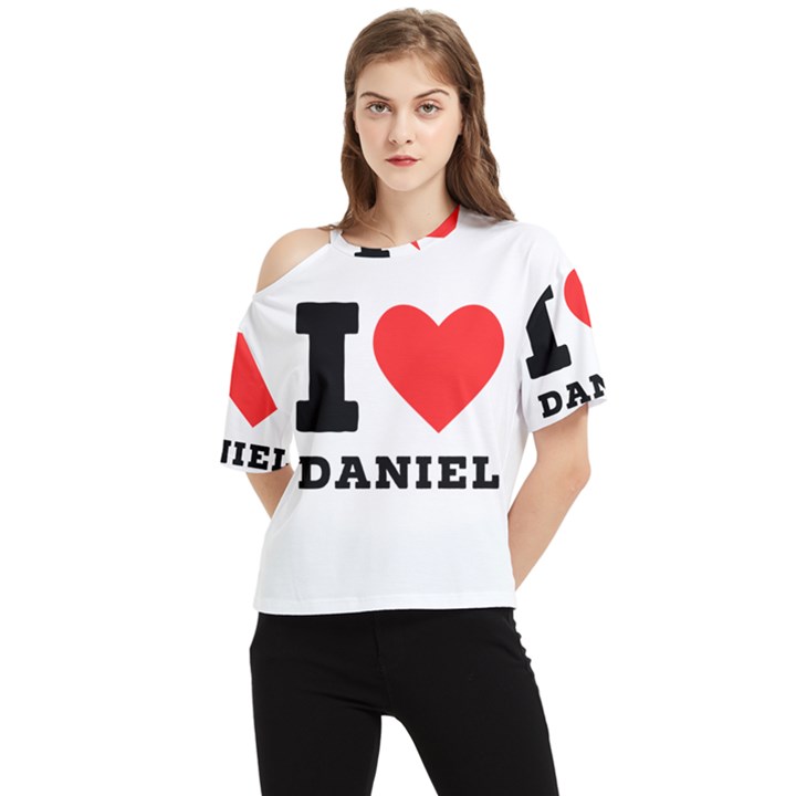 I love Daniel One Shoulder Cut Out Tee