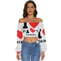 I love Daniel Long Sleeve Crinkled Weave Crop Top View1