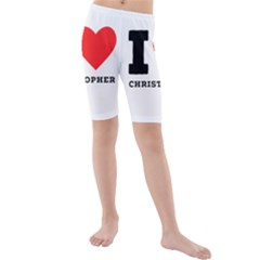 I Love Christopher  Kids  Mid Length Swim Shorts by ilovewhateva