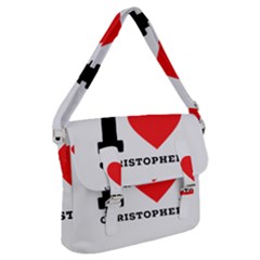 I Love Christopher  Buckle Messenger Bag by ilovewhateva