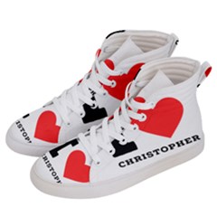 I Love Christopher  Women s Hi-top Skate Sneakers by ilovewhateva