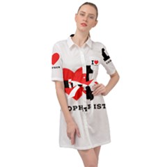 I Love Christopher  Belted Shirt Dress by ilovewhateva