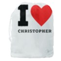 I love Christopher  Drawstring Pouch (3XL) View2