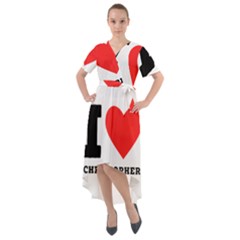 I Love Christopher  Front Wrap High Low Dress by ilovewhateva