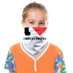 I Love Christopher  Face Covering Bandana (kids) by ilovewhateva