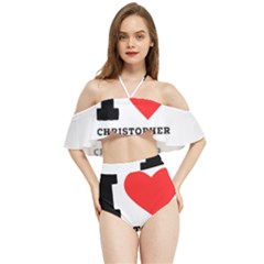 I Love Christopher  Halter Flowy Bikini Set  by ilovewhateva