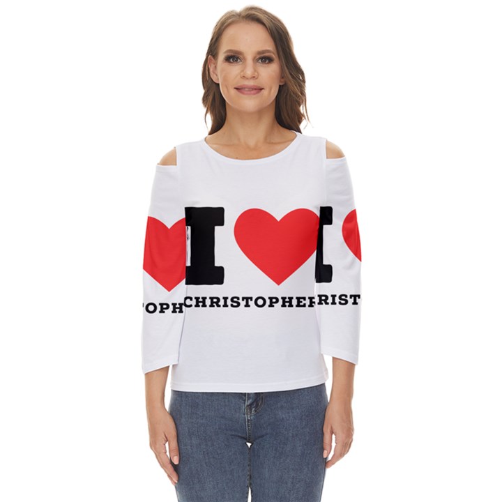 I love Christopher  Cut Out Wide Sleeve Top