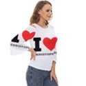 I love Christopher  Cut Out Wide Sleeve Top View3