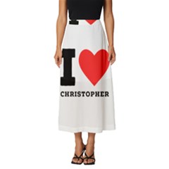 I Love Christopher  Classic Midi Chiffon Skirt by ilovewhateva