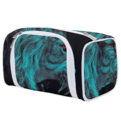 Angry Male Lion Predator Carnivore Toiletries Pouch by Semog4