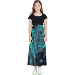 Angry Male Lion Predator Carnivore Kids  Flared Maxi Skirt by Semog4