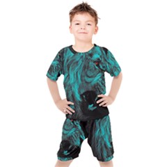 Angry Male Lion Predator Carnivore Kids  Tee And Shorts Set by Semog4