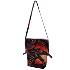 Dragon Fire Folding Shoulder Bag by Semog4