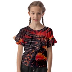 Dragon Fire Kids  Cut Out Flutter Sleeves by Semog4