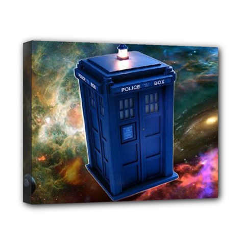 The Police Box Tardis Time Travel Device Used Doctor Who Canvas 10  X 8  (stretched) by Semog4