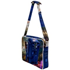 The Police Box Tardis Time Travel Device Used Doctor Who Cross Body Office Bag by Semog4